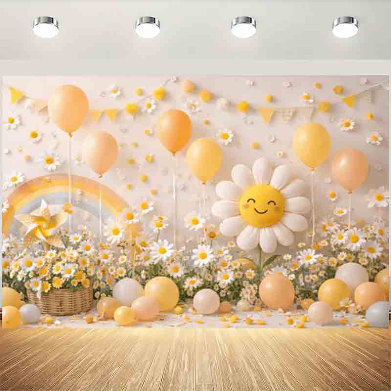 Photography Yellow - Lindo Fondo de Fotografía con Globos
