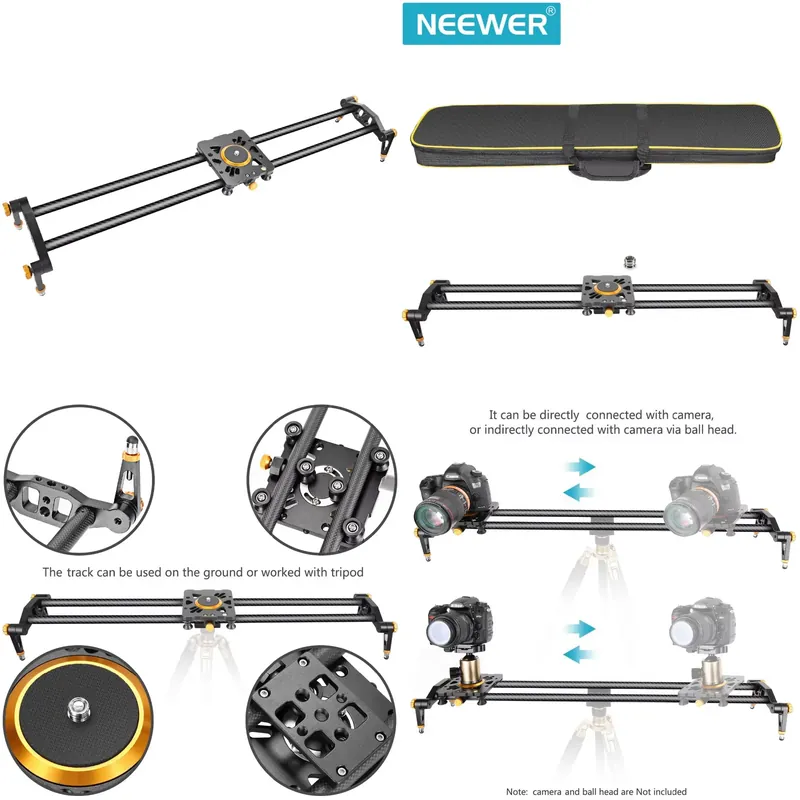 Camera Slider Rail - Neewer Riel Deslizante de Fibra de
