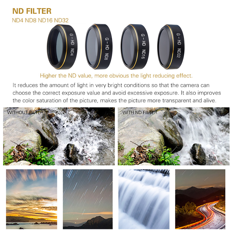 Filtro de Dron para Phantom 4  - Nd Filter Set reseña y precio