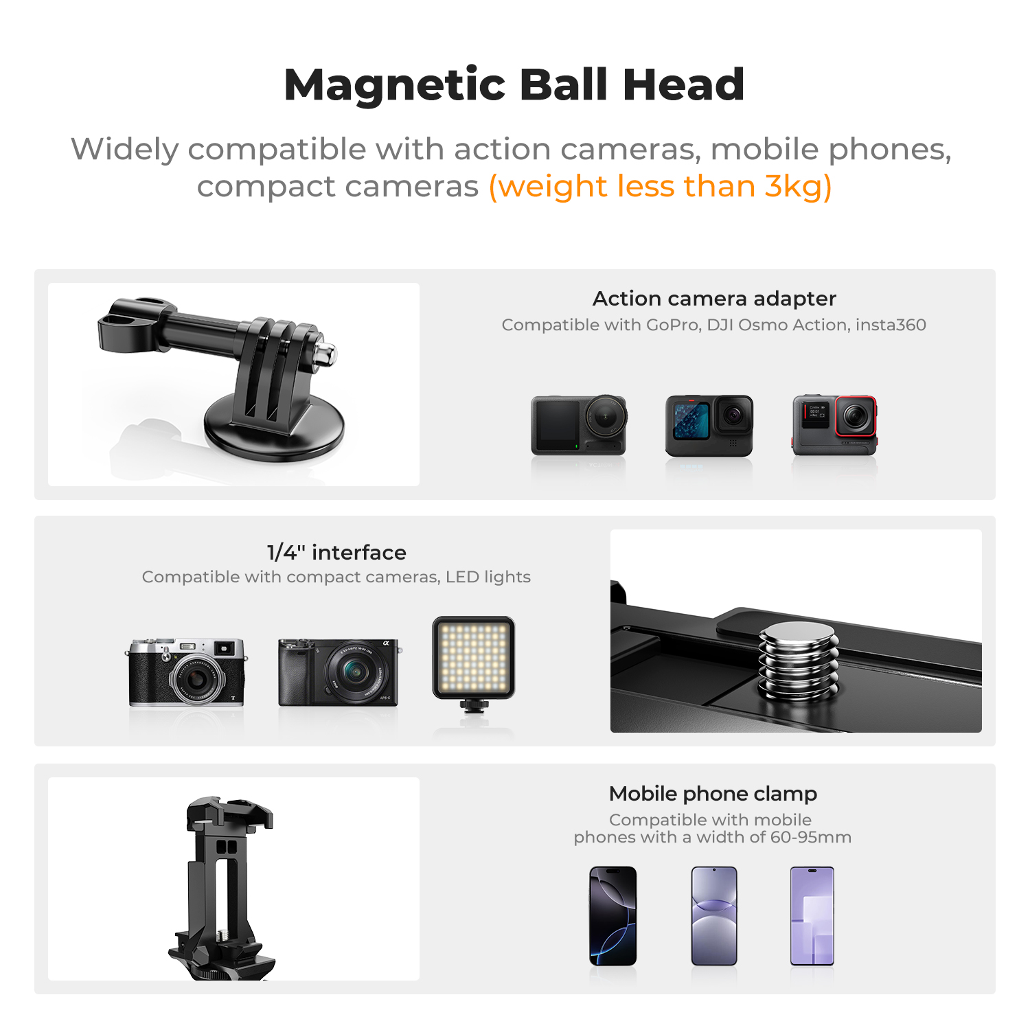 Soporte Magnético para Cámara  - Gopro Action Camera Hero 11 Black reseña y precio