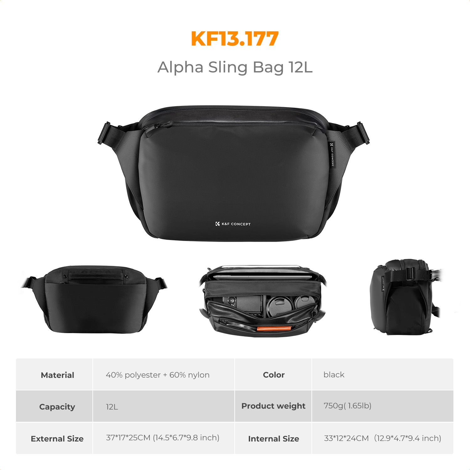 K&F CONCEPT-Bolso bandolera pa - Camera Rain Cover reseña y precio