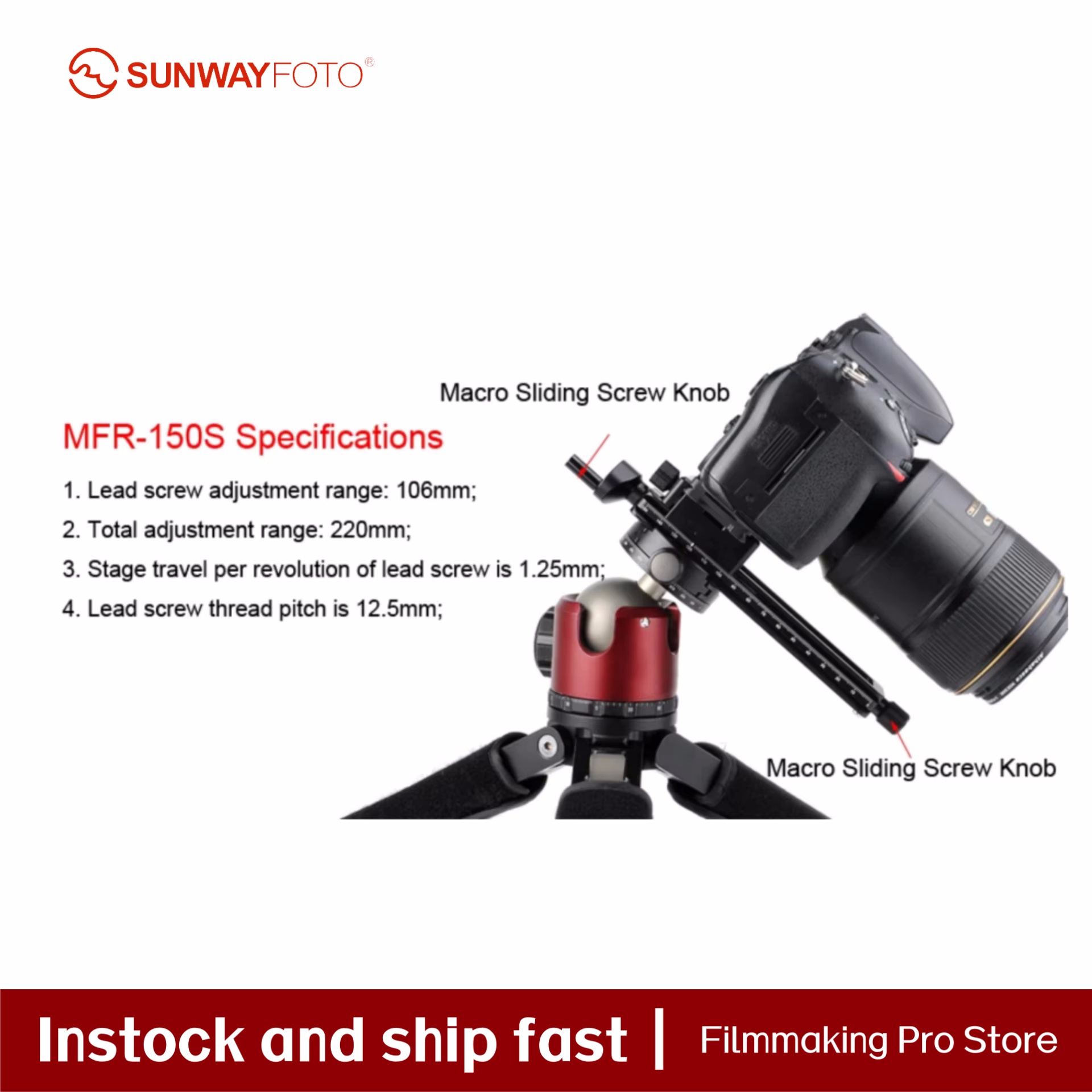 SUNWAYFOTO Accesorios para Cám - Camera Slider Rail reseña y precio